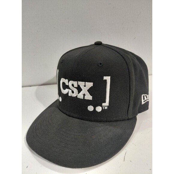 New Era Black CSX Railroad Train Adjustable Hat/Cap - Picture 1 of 10